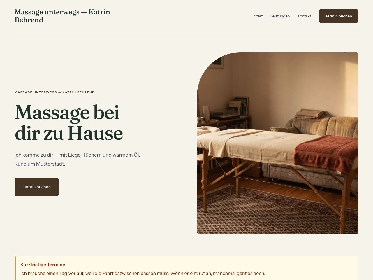 Musterseite im neuen Design: Mobil unterwegs